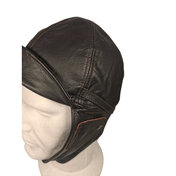 casque cuir homme marron