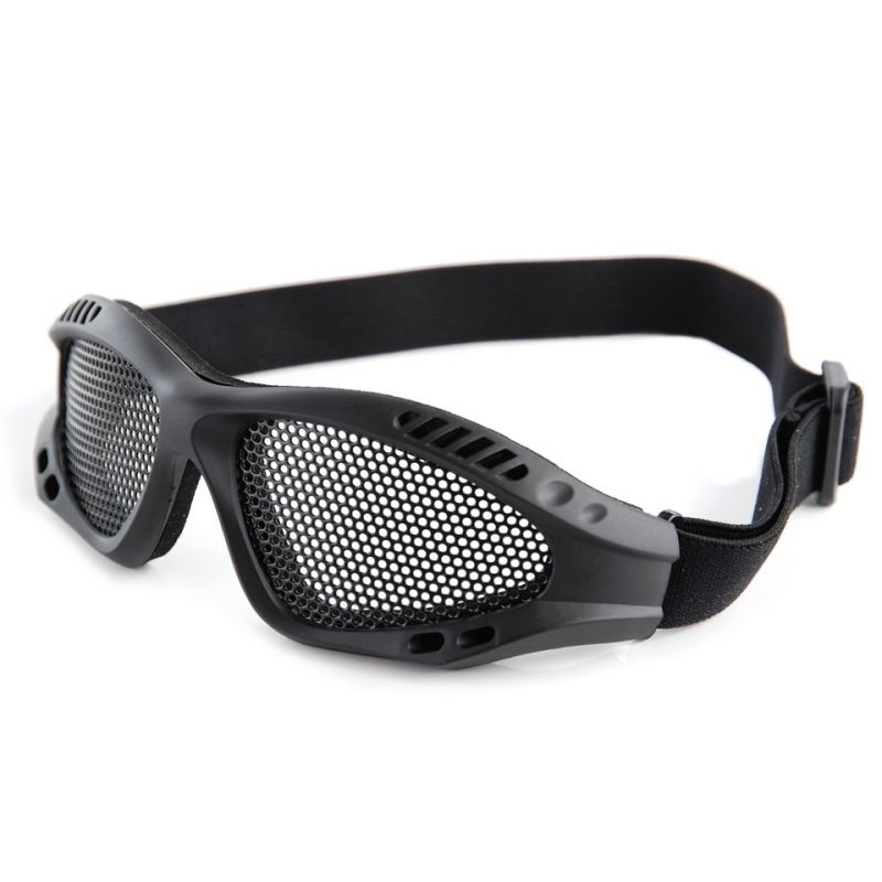 Lunettes protection Grille Airsoft noires - DAN MILITARY