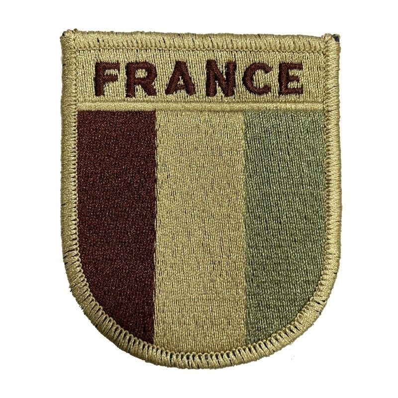 Patch militaire crâne / crâne aux couleurs du drapeau français avec velcro