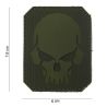 Écusson PIRATE SKULL Vert PVC 3D Velcro